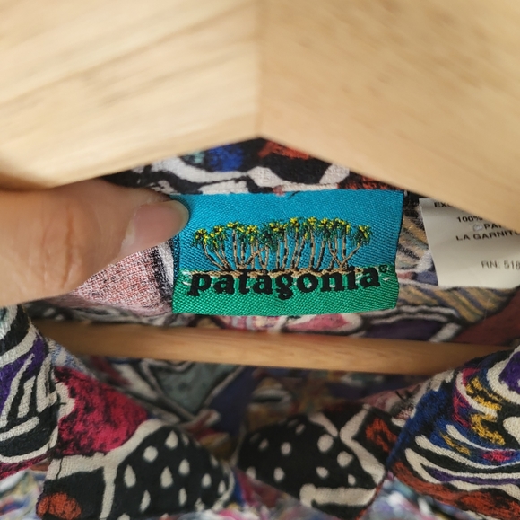 Vintage◆Rare◆ 90’s Patagonia Short Sleeve Shirt Parm Tree Tag - Picture 3 of 5